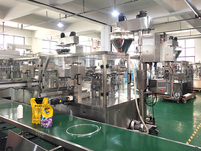 給袋式全自動包裝機(jī)設(shè)備展示